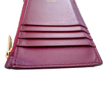 セリーヌ CELINE ジップカードホルダー ボルドー GD金具 カーフスキン レディース カードケース