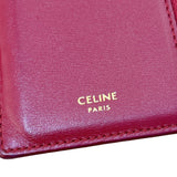 セリーヌ CELINE ジップカードホルダー ボルドー GD金具 カーフスキン レディース カードケース