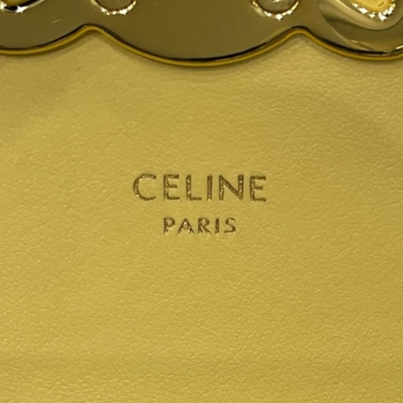 セリーヌ CELINE ミニ クロード 10I513 イエロー スムースカーフレザー レディース ショルダーバッグ