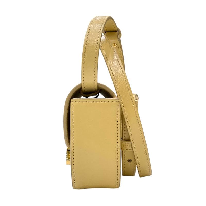 セリーヌ CELINE ミニ クロード 10I513 イエロー スムースカーフレザー レディース ショルダーバッグ