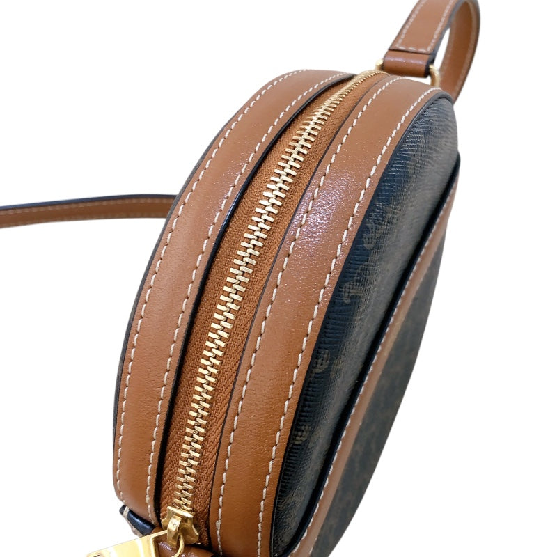 グッチ GUCCI トリオンフラウンドパース 10G342 タン/ゴールド金具 トリオンフキャンバス レディース トートバッグ