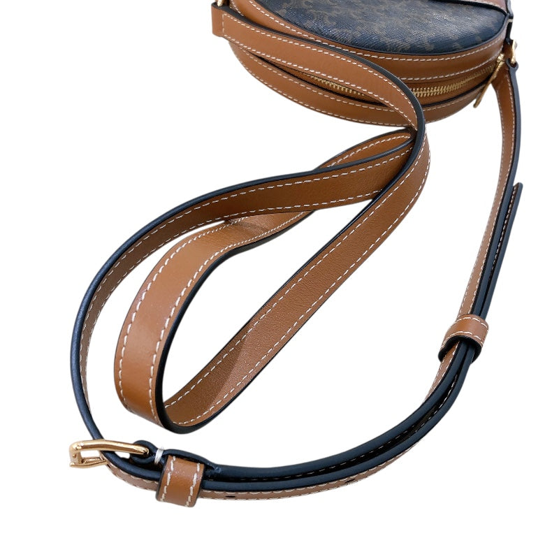 グッチ GUCCI トリオンフラウンドパース 10G342 タン/ゴールド金具 トリオンフキャンバス レディース トートバッグ