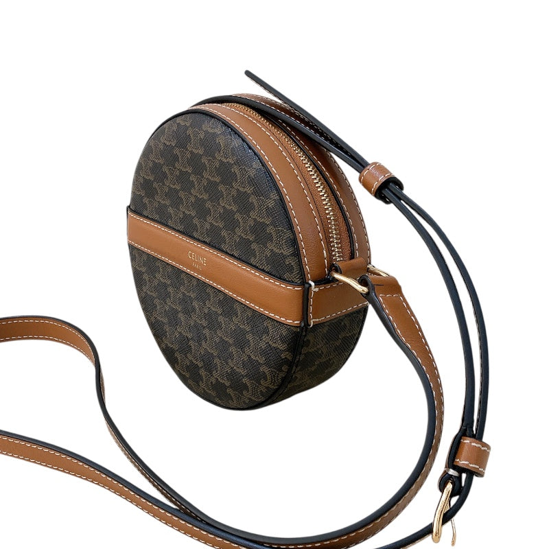 グッチ GUCCI トリオンフラウンドパース 10G342 タン/ゴールド金具 トリオンフキャンバス レディース トートバッグ