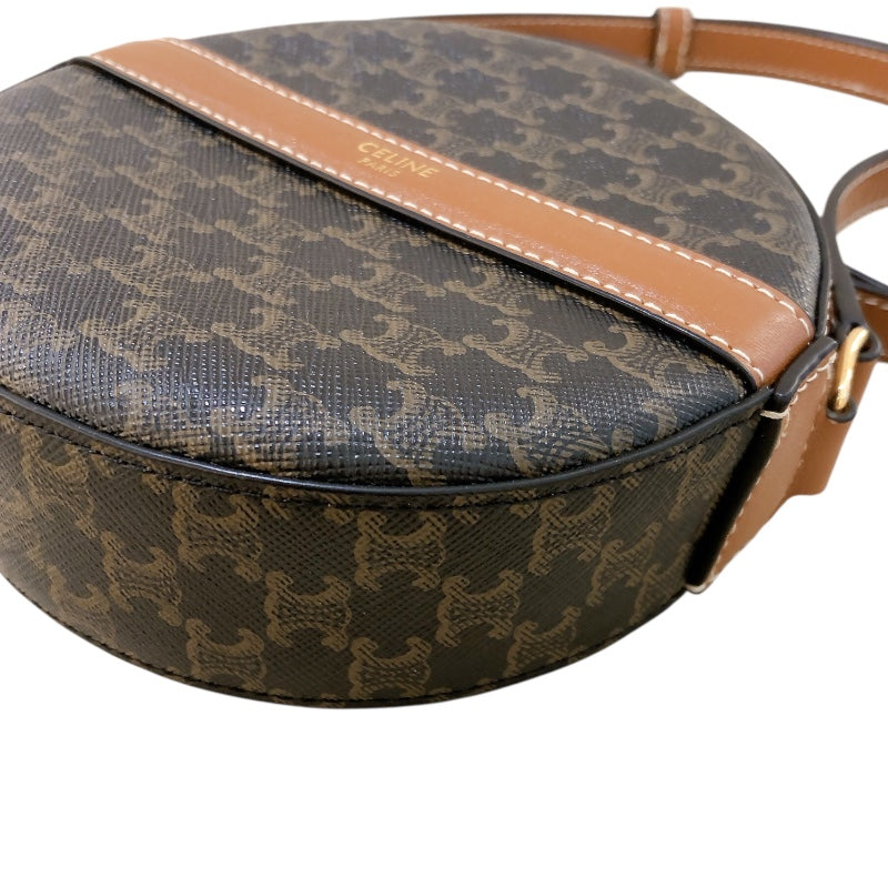 グッチ GUCCI トリオンフラウンドパース 10G342 タン/ゴールド金具 トリオンフキャンバス レディース トートバッグ