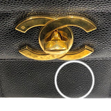 シャネル CHANEL マドモアゼルトップハンドルバッグ ブラック　ゴールド金具 キャビアスキン レディース ハンドバッグ