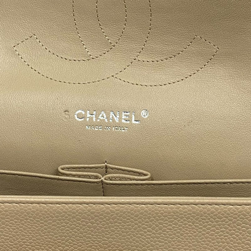 シャネル CHANEL マトラッセ30 A58600 ベージュ シルバー金具 キャビアスキン レディース ショルダーバッグ
