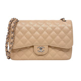 シャネル CHANEL マトラッセ30 A58600 ベージュ シルバー金具 キャビアスキン レディース ショルダーバッグ