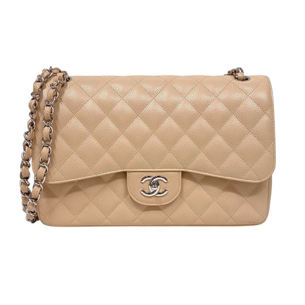 シャネル CHANEL マトラッセ30 A58600 ベージュ シルバー金具 キャビアスキン レディース ショルダーバッグ
