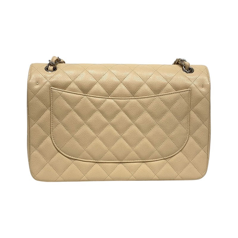 シャネル CHANEL マトラッセ30 A58600 ベージュ シルバー金具 キャビアスキン レディース ショルダーバッグ