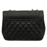 シャネル CHANEL スモールフラップショルダーバッグ 27番台 ブラック GD金具 カーフ/キャビアスキン レディース ショルダーバッグ