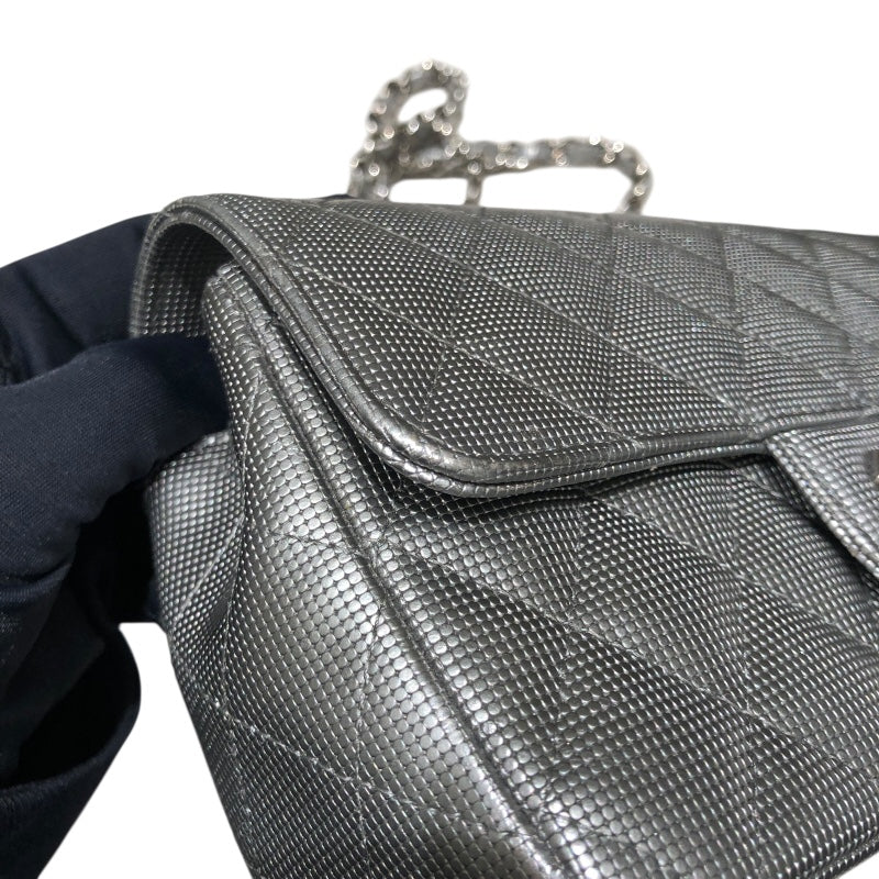 シャネル CHANEL ミニマトラッセ20 A69900 シルバー　シルバー金具 レザー レディース ショルダーバッグ