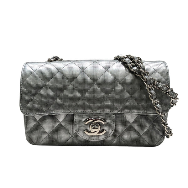 シャネル CHANEL ミニマトラッセ20 A69900 シルバー　シルバー金具 レザー レディース ショルダーバッグ
