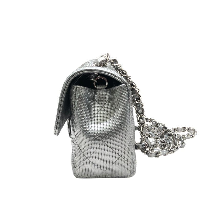 シャネル CHANEL ミニマトラッセ20 A69900 シルバー　シルバー金具 レザー レディース ショルダーバッグ
