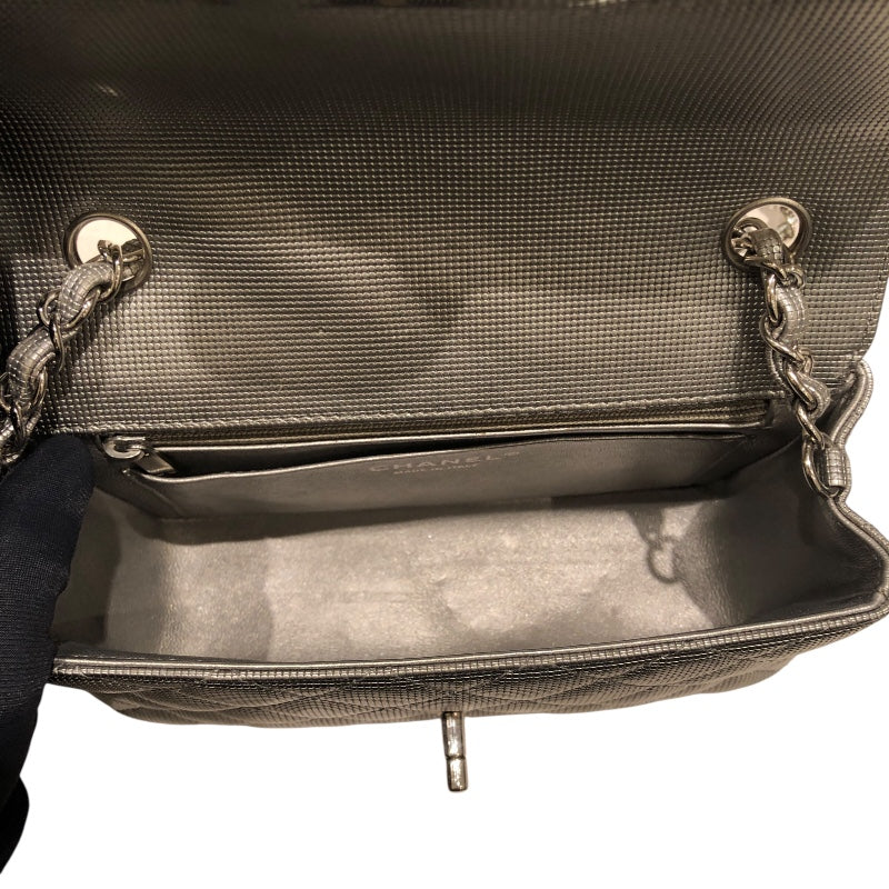 シャネル CHANEL ミニマトラッセ20 A69900 シルバー　シルバー金具 レザー レディース ショルダーバッグ