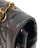 シャネル CHANEL パリ限定 フラップバッグ ブラック ラムスキン レディース ショルダーバッグ