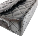 シャネル CHANEL パリ限定 フラップバッグ ブラック ラムスキン レディース ショルダーバッグ