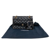 シャネル CHANEL パリ限定 フラップバッグ ブラック ラムスキン レディース ショルダーバッグ