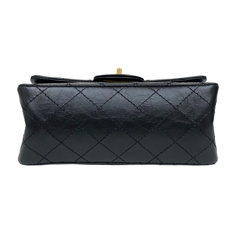 シャネル CHANEL 2.55 ミニハンドバッグ AS0874 ブラック ゴールド金具 エイジドカーフ レディース ショルダーバッグ