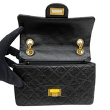 シャネル CHANEL 2.55 ミニハンドバッグ AS0874 ブラック ゴールド金具 エイジドカーフ レディース ショルダーバッグ