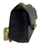シャネル CHANEL 2.55 ミニハンドバッグ AS0874 ブラック ゴールド金具 エイジドカーフ レディース ショルダーバッグ
