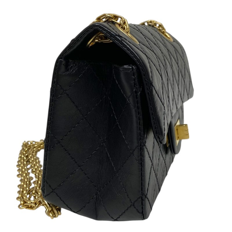 シャネル CHANEL 2.55 ミニハンドバッグ AS0874 ブラック ゴールド金具 エイジドカーフ レディース ショルダーバッグ