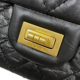 シャネル CHANEL 2.55 ミニハンドバッグ AS0874 ブラック ゴールド金具 エイジドカーフ レディース ショルダーバッグ