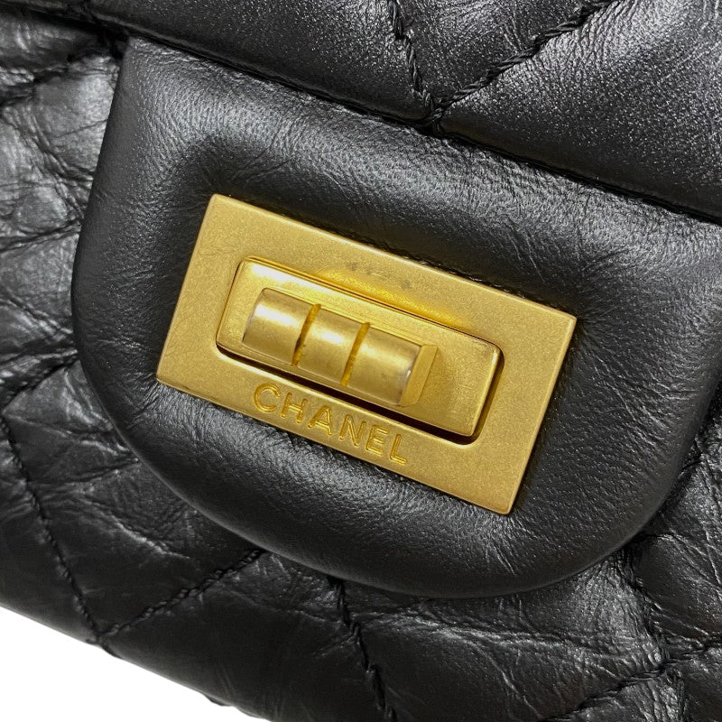 シャネル CHANEL 2.55 ミニハンドバッグ AS0874 ブラック ゴールド金具 エイジドカーフ レディース ショルダーバッグ