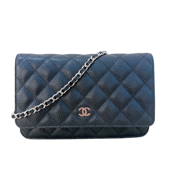 シャネル CHANEL マトラッセ チェーンウォレット AP0250 30番台 ブラック ゴールド金具 キャビアスキン レディース ショルダーバッグ