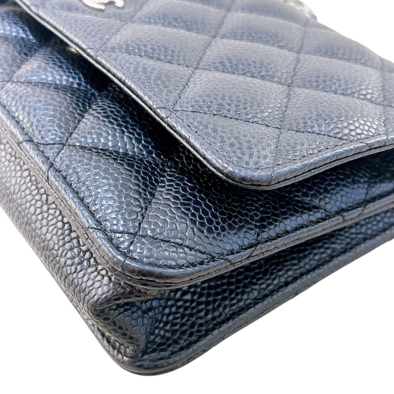 シャネル CHANEL マトラッセ チェーンウォレット AP0250 30番台 ブラック ゴールド金具 キャビアスキン レディース ショルダーバッグ