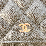 シャネル CHANEL マトラッセ チェーンウォレット AP0250 30番台 ブラック ゴールド金具 キャビアスキン レディース ショルダーバッグ