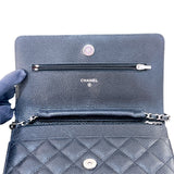 シャネル CHANEL マトラッセ チェーンウォレット AP0250 30番台 ブラック ゴールド金具 キャビアスキン レディース ショルダーバッグ