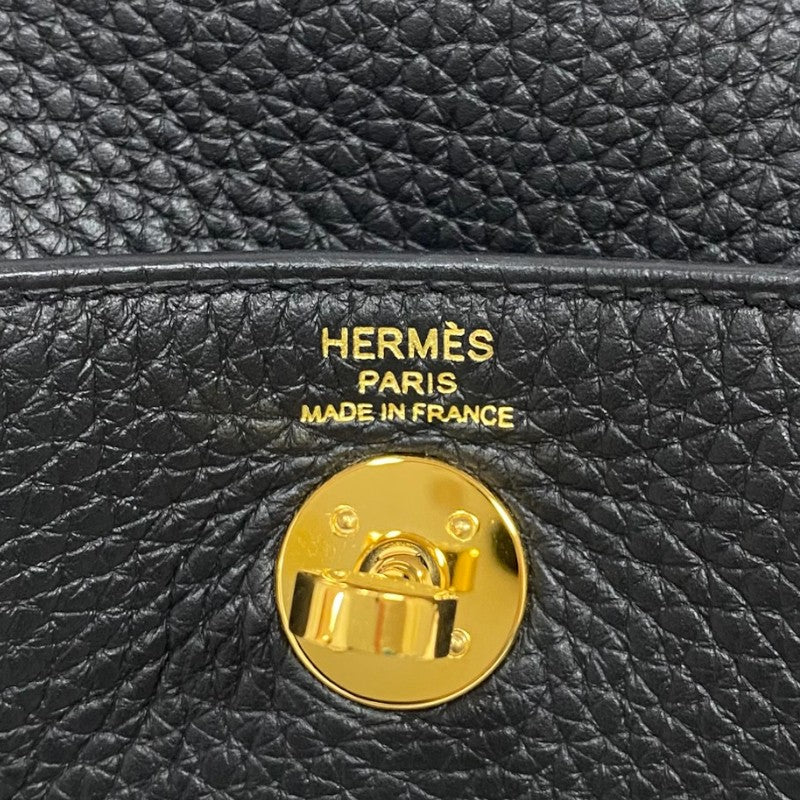 エルメス HERMES リンディミニ W刻 ブラック ゴールド金具 トリヨンクレマンス レディース ショルダーバッグ