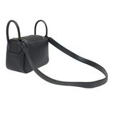 エルメス HERMES リンディミニ W刻 ブラック ゴールド金具 トリヨンクレマンス レディース ショルダーバッグ