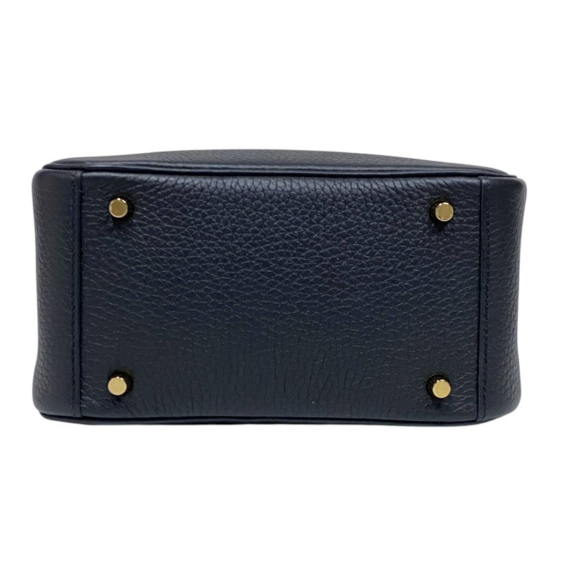 エルメス HERMES リンディミニ W刻 ブラック ゴールド金具 トリヨンクレマンス レディース ショルダーバッグ