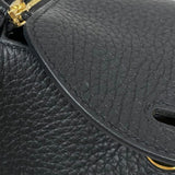 エルメス HERMES リンディミニ W刻 ブラック ゴールド金具 トリヨンクレマンス レディース ショルダーバッグ