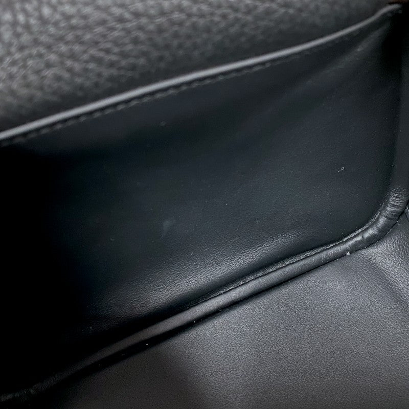 エルメス HERMES リンディミニ W刻 ブラック ゴールド金具 トリヨンクレマンス レディース ショルダーバッグ