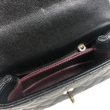 シャネル CHANEL ココハンドルXXS AS2215 ブラック　ゴールド金具 キャビアスキン レディース ショルダーバッグ