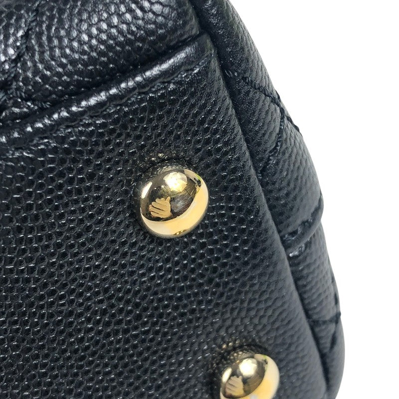 シャネル CHANEL ココハンドルXXS AS2215 ブラック　ゴールド金具 キャビアスキン レディース ショルダーバッグ