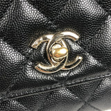 シャネル CHANEL ココハンドルXXS AS2215 ブラック　ゴールド金具 キャビアスキン レディース ショルダーバッグ