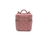 シャネル CHANEL マトラッセスモールヴァニティーバッグ AP2503 ピンク　ゴールド金具 キャビア レディース ショルダーバッグ