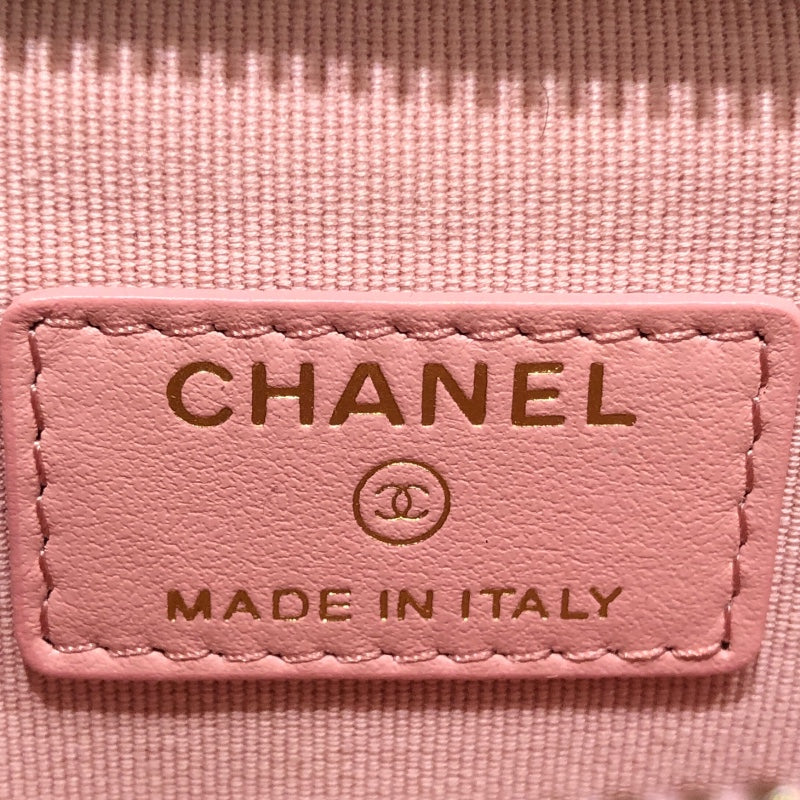 シャネル CHANEL マトラッセスモールヴァニティーバッグ AP2503 ピンク　ゴールド金具 キャビア レディース ショルダーバッグ