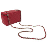 シャネル CHANEL マトラッセ バニティ ショルダーバッグ AP1341 レッド ゴールド金具 キャンビアスキン レディース ショルダーバッグ