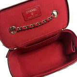 シャネル CHANEL マトラッセ バニティ ショルダーバッグ AP1341 レッド ゴールド金具 キャンビアスキン レディース ショルダーバッグ
