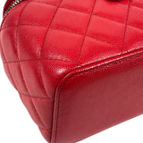 シャネル CHANEL マトラッセ バニティ ショルダーバッグ AP1341 レッド ゴールド金具 キャンビアスキン レディース ショルダーバッグ