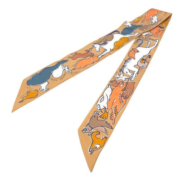 エルメス HERMES ツイリー　MILLE　ET　LAPINS シルク レディース スカーフ