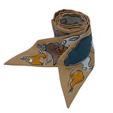 エルメス HERMES ツイリー MILLE ET LAPINS マルチカラー シルク レディース スカーフ