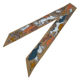 エルメス HERMES ツイリー MILLE ET LAPINS マルチカラー シルク レディース スカーフ