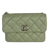 シャネル CHANEL マトラッセ　スモールフラップバッグ セージ ラムスキン レディース ショルダーバッグ