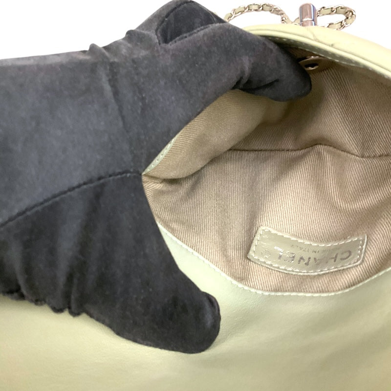 シャネル CHANEL マトラッセ　スモールフラップバッグ セージ ラムスキン レディース ショルダーバッグ