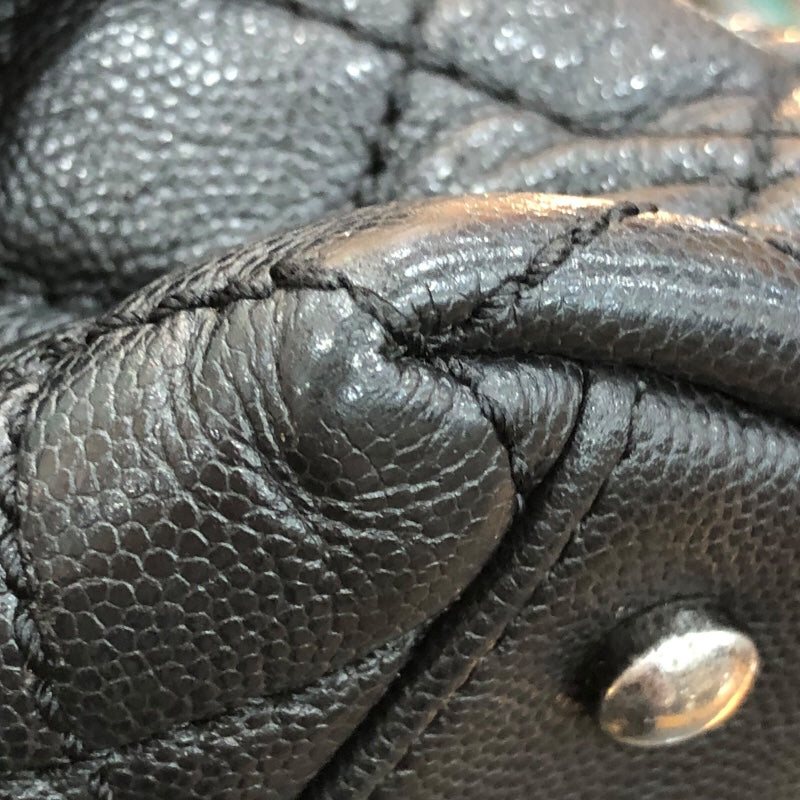 シャネル CHANEL ココハンドル32 A92992 ブラック/シルバー金具 キャビアスキン レディース ハンドバッグ